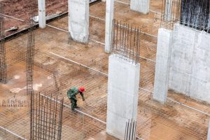 worker in site construction building.